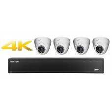 4 Channel DVR w/ (4) HD 4.0MP IP Cameras