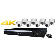 16 Channel DVR w/ (8) HD 4.0MP IP Cameras