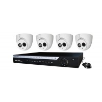 4 Channel DVR w/ (4) HD 2.1MP COAX Cameras